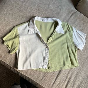 Le Lis Cropped Color Block Top